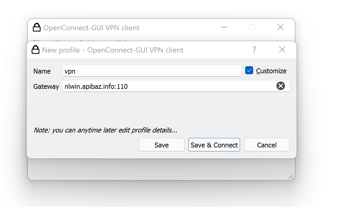 وارد کردن آدرس سرور